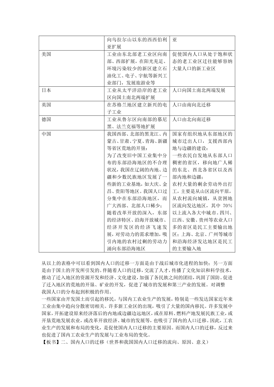 《人口的迁移》教案（1）_第3页