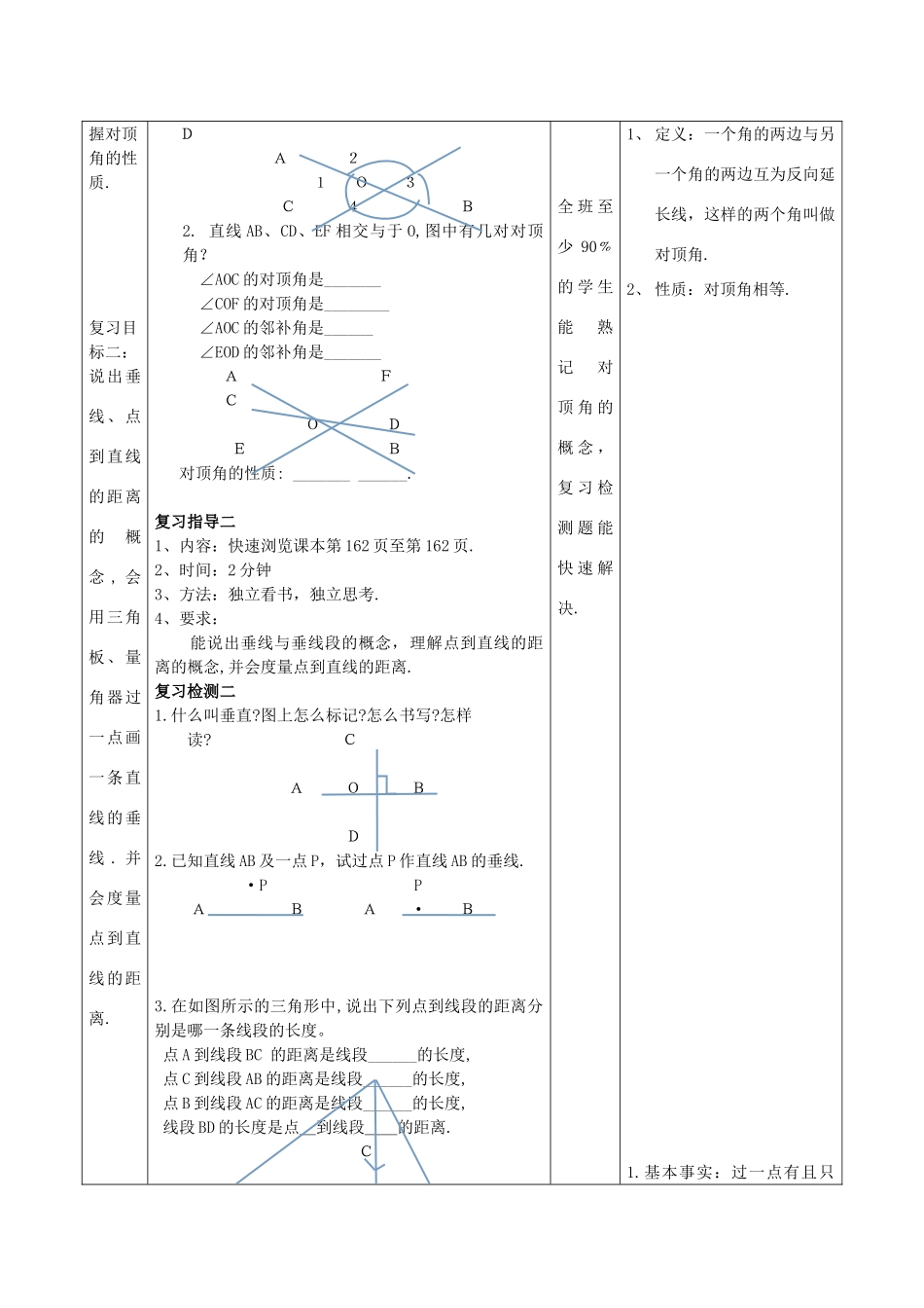 -七年级数学上册 第5章《相交线与平行线》复习教案1 （新版）华东师大版-（新版）华东师大版初中七年级上册数学教案_第2页