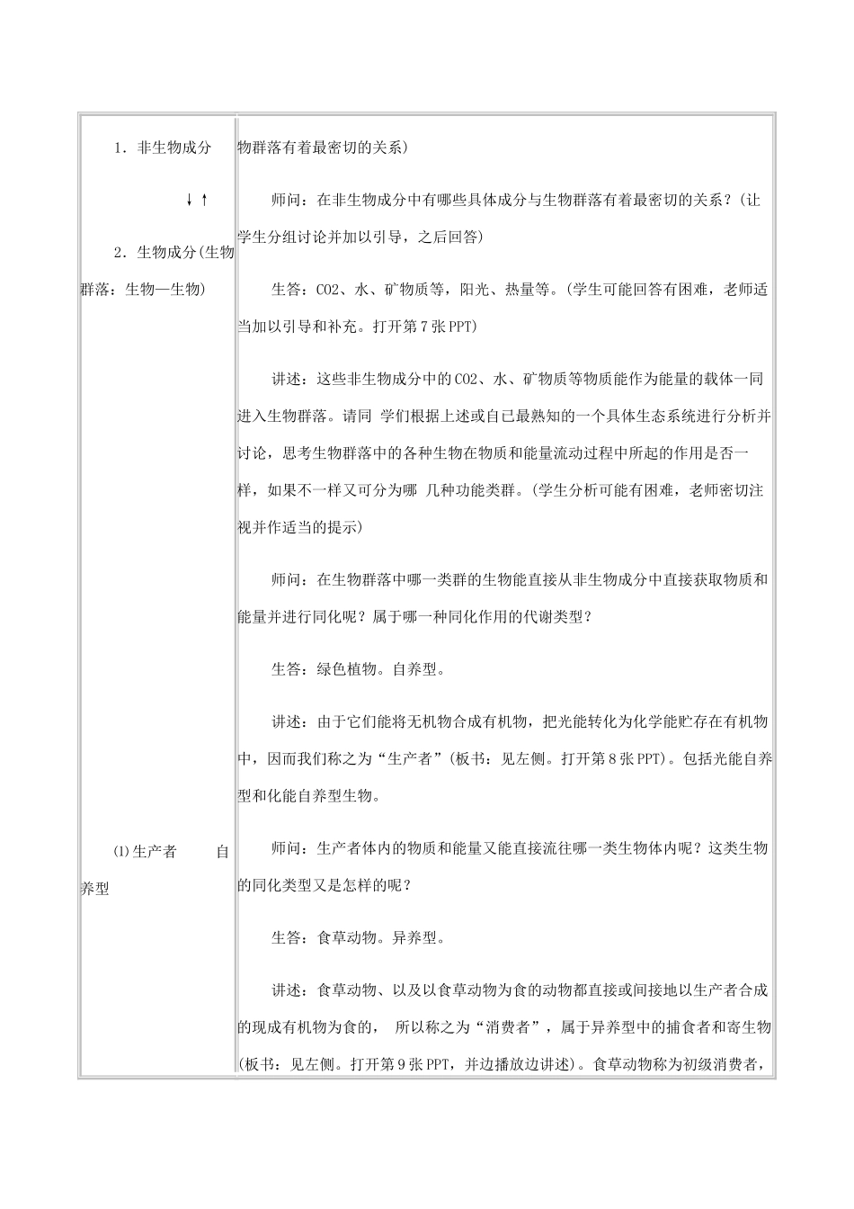 高中生物：5.1《生态系统的结构》教案（2）新人教版必修3_第3页