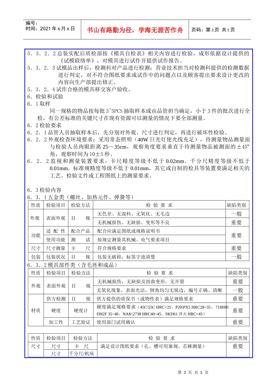 五金模具检验规范_第3页
