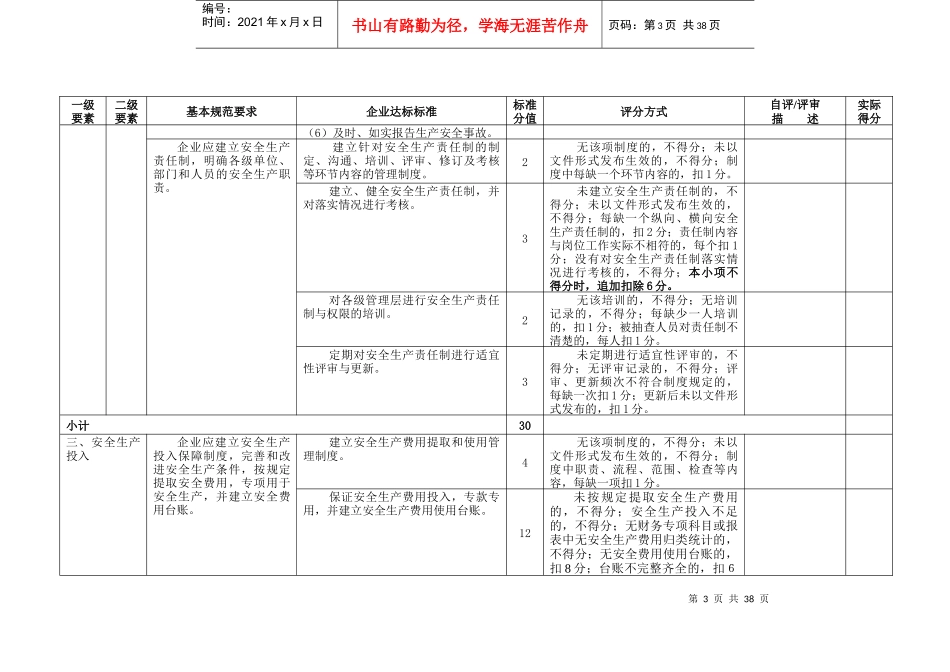 冶金等工贸企业安标准评分细则(空白)_第3页