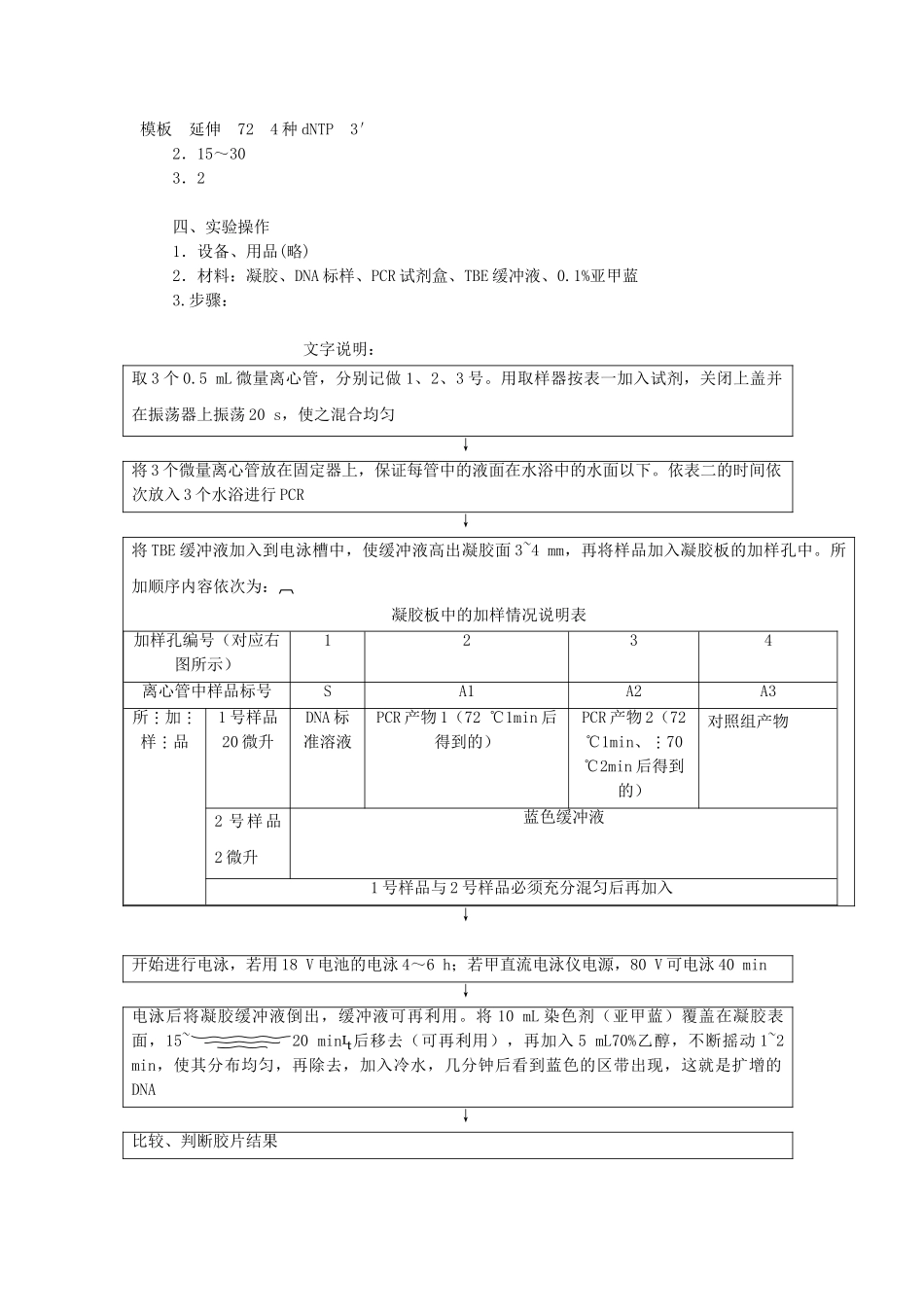高中生物 实验13DNA片段的PCR扩增辅导教案 浙科版_第2页
