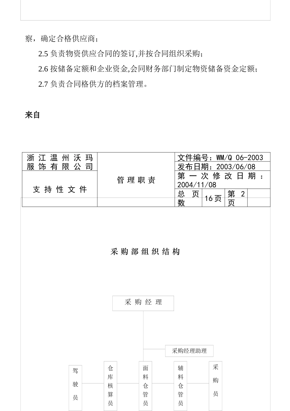 【服装行业-沃玛服饰-采购部职责】_第2页