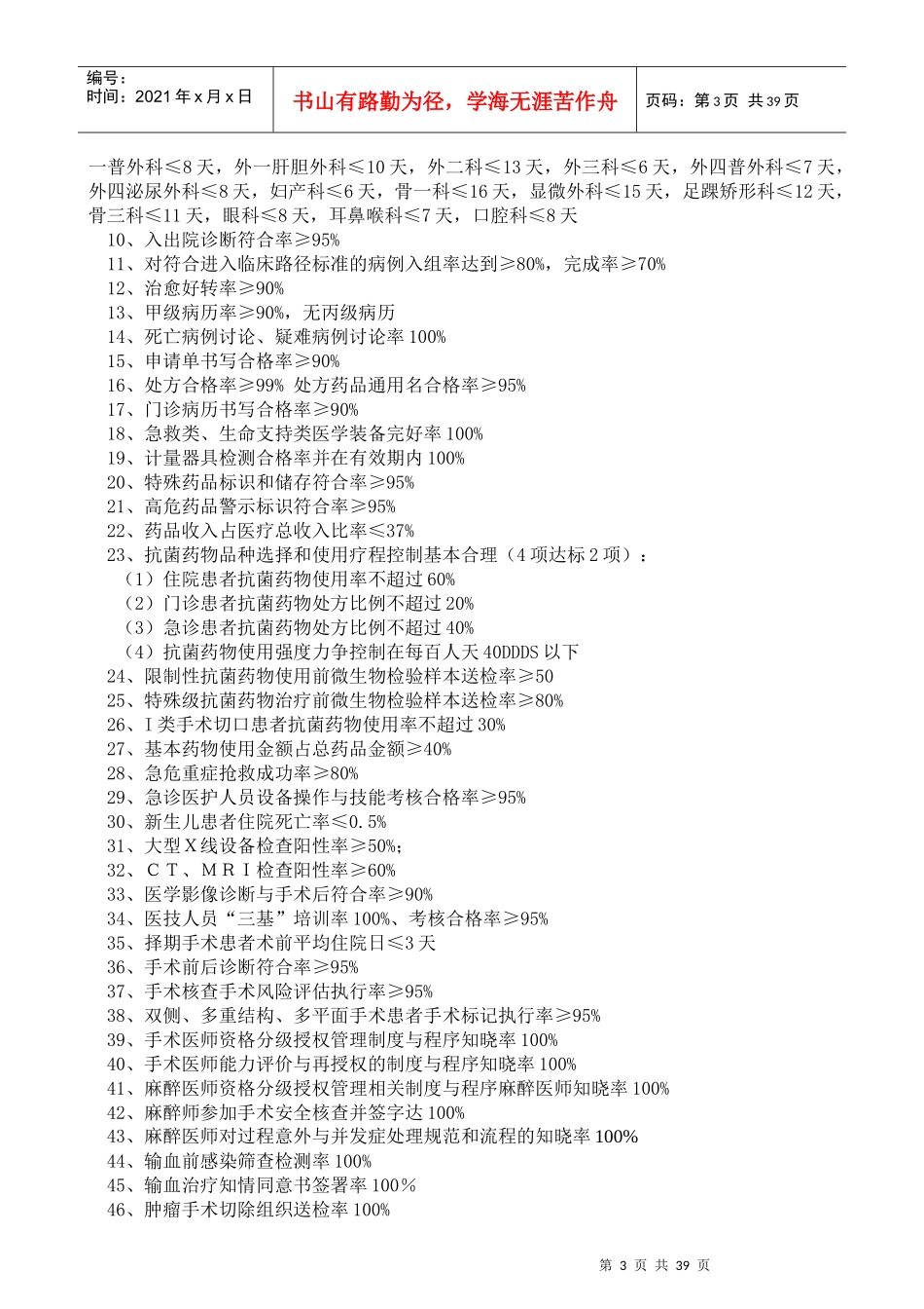 XXXX年医院医疗质量与医疗安全管理和持续改进方案(试行)_第3页