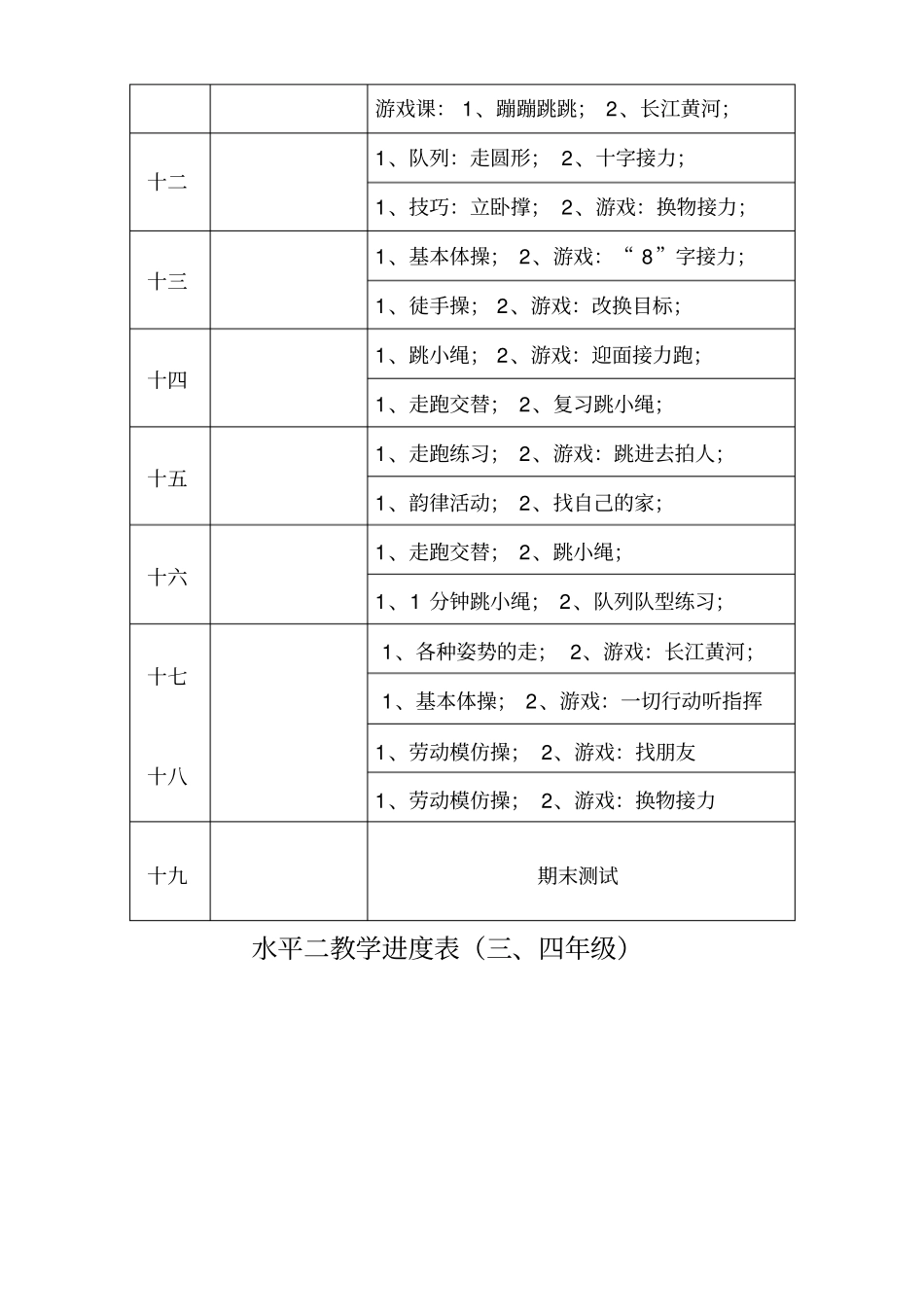 小学各学科教学进度安排表_第3页