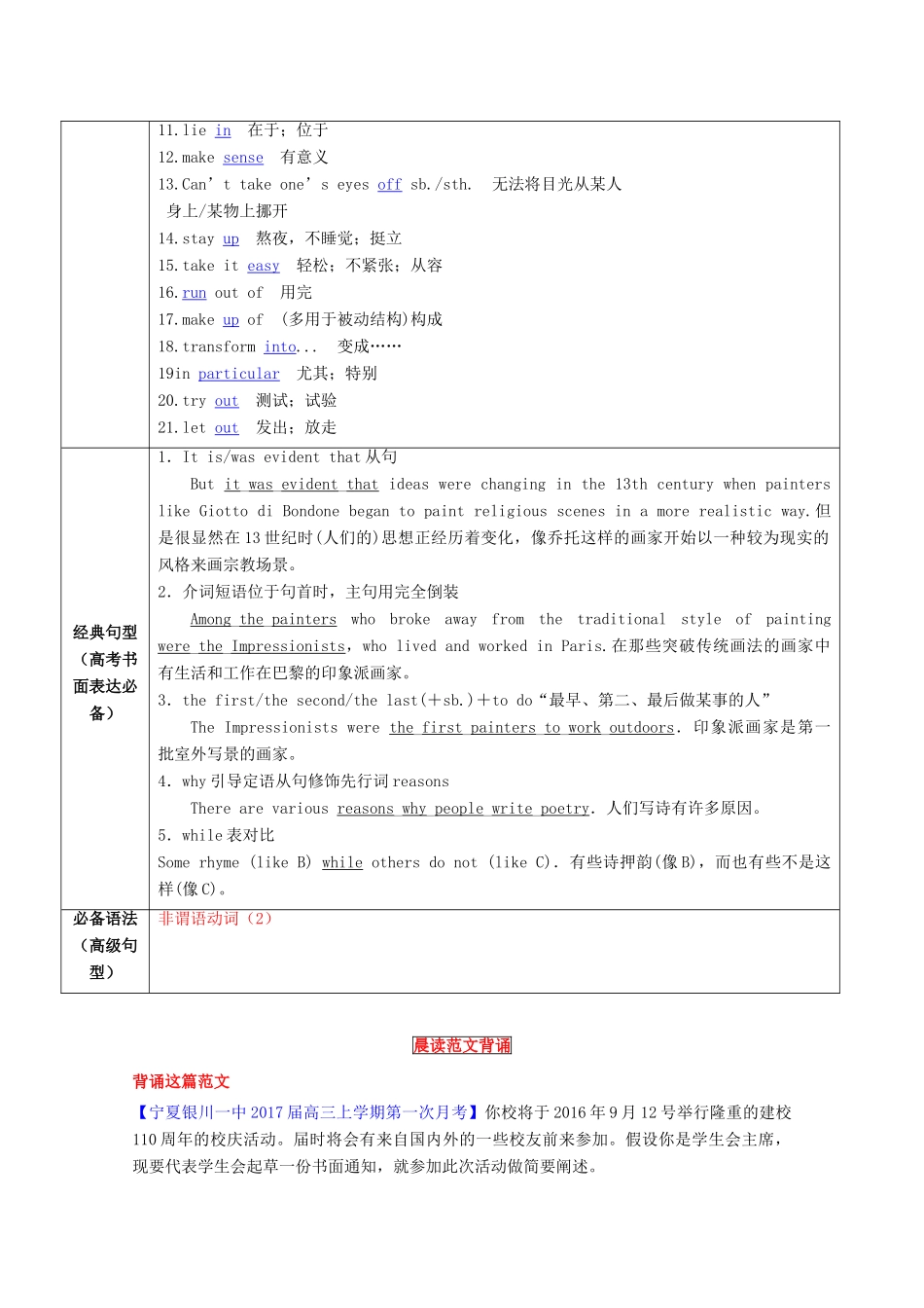 （讲练测）高考英语一轮复习 Unit 1-2（讲）新人教版选修6-新人教版高三选修6英语教案_第3页