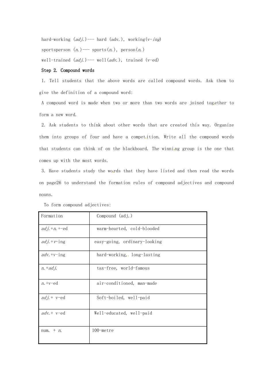 高中英语 Unit 2 Sporting events Word power教案 牛津译林版必修4-牛津版高一必修4英语教案_第2页