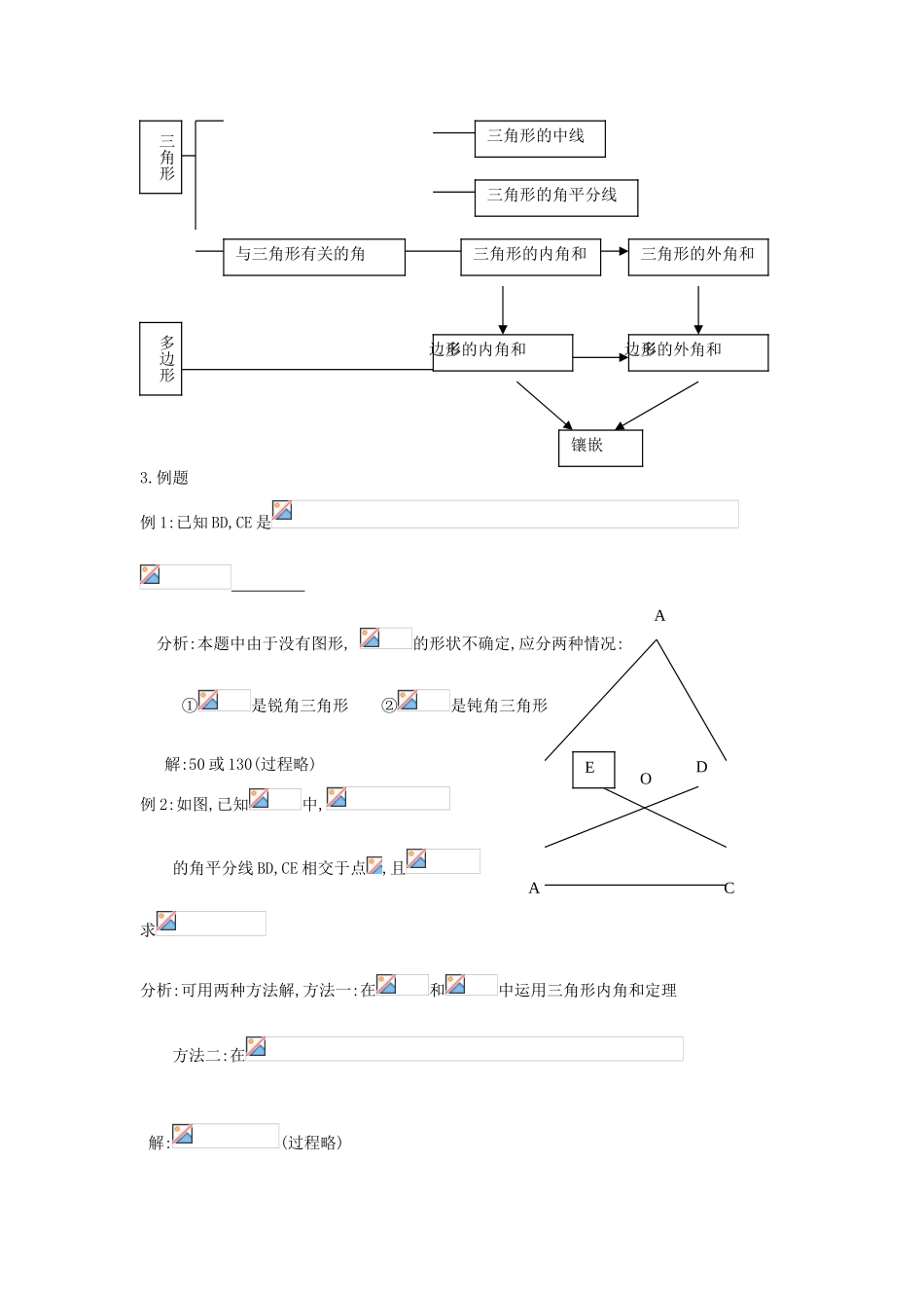 山东省临沭县七年级数学《第七章 三角形小结》教案（1） 新人教版_第3页