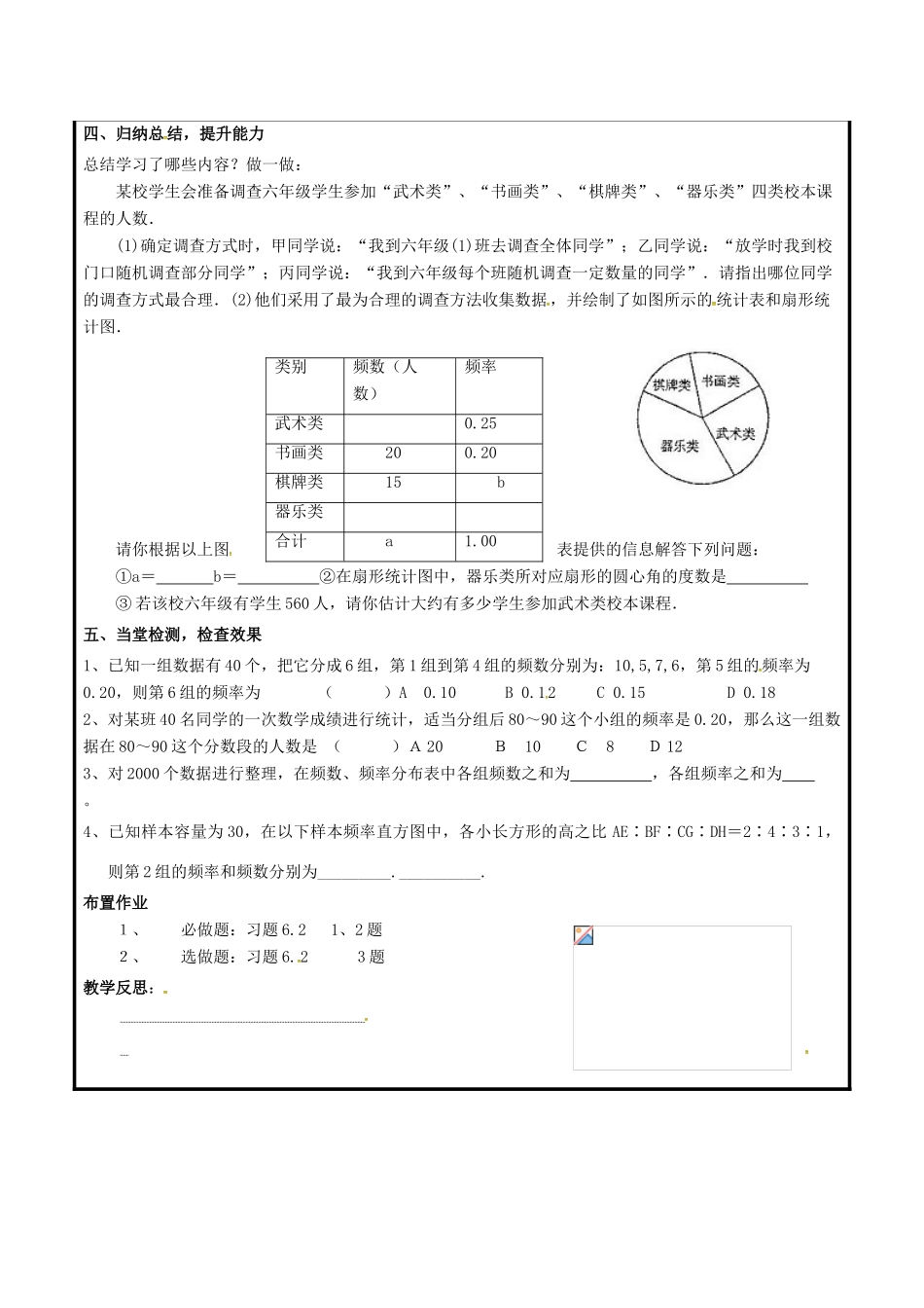 山东省聊城市高唐县九年级数学下册 6.2 频数与频率教案 （新版）青岛版-（新版）青岛版初中九年级下册数学教案_第2页