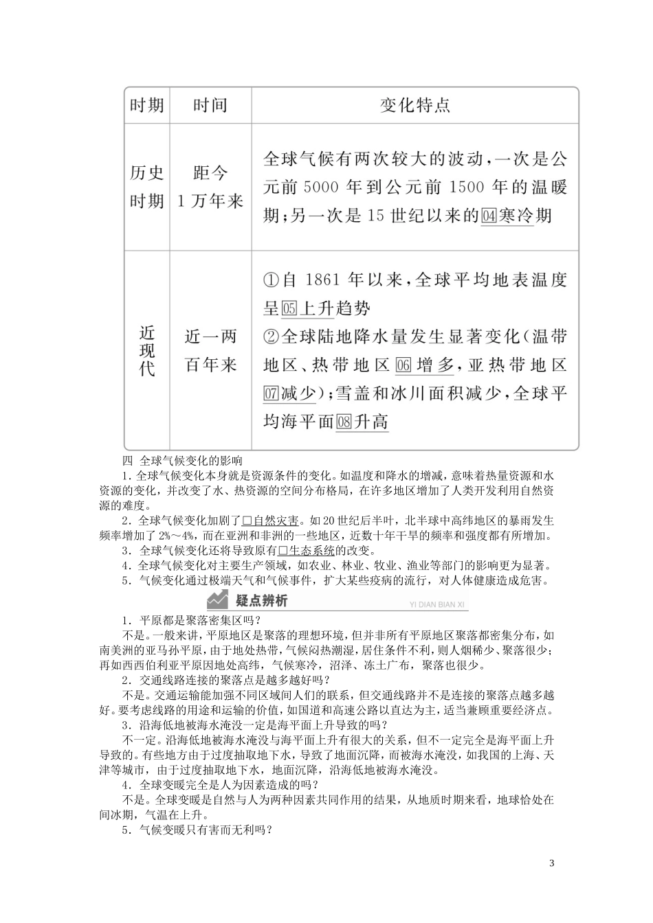 高考地理一轮复习 第4章 自然地理环境对人类活动的影响 第1讲 地形对聚落和交通线路分布的影响全球气候变化对人类活动的影响教案（含解析）湘教版必修1-湘教版高三必修1地理教案_第3页