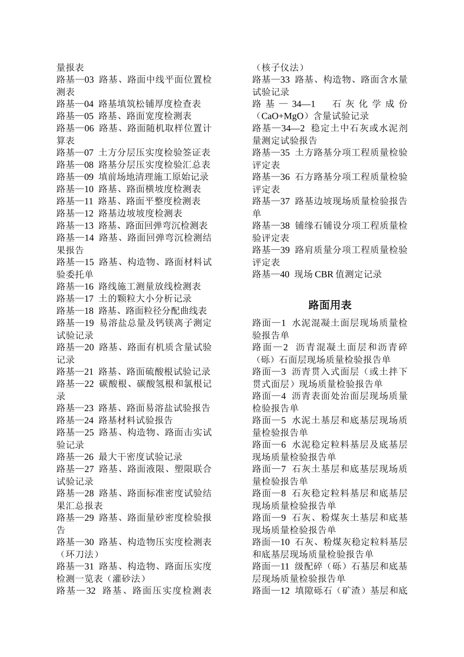 (一)公路工程常用表格_第3页