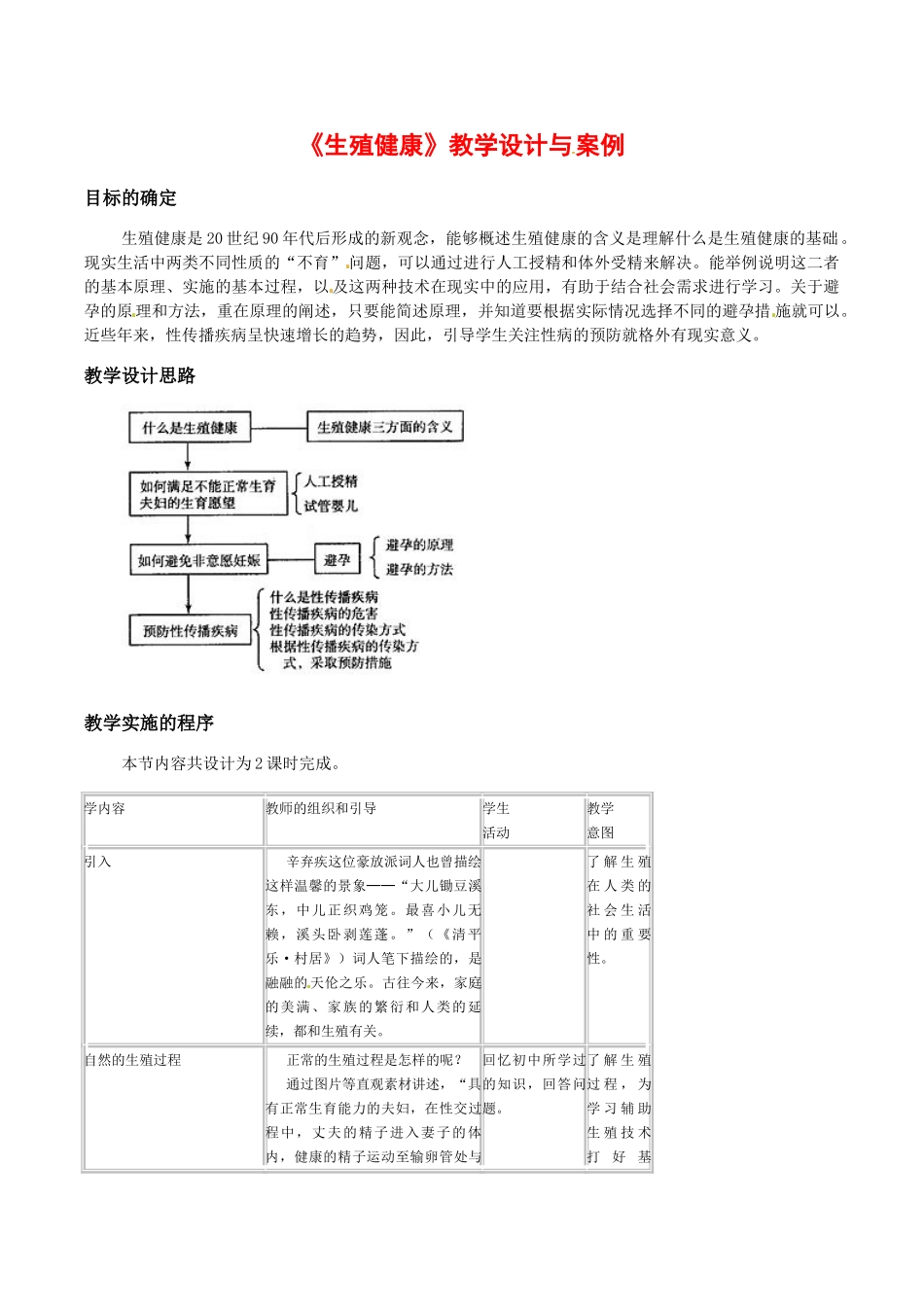 高中生物：1.4《生殖健康》教案（2）新人教版选修2_第1页