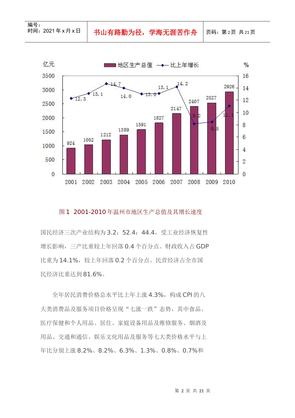 XXXX年温州市国民经济和社会发展统计公报_第2页