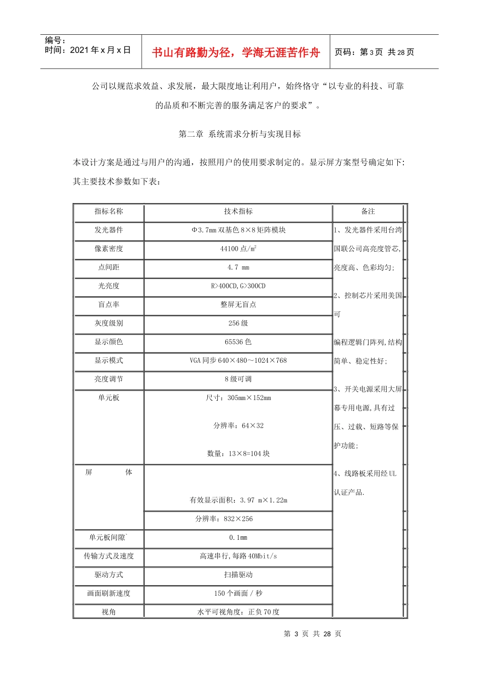 LED电子显示屏系统设计方案(精品)_第3页