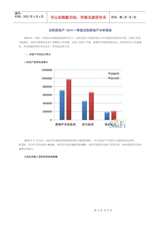 XXXX年初沈阳房地产分析