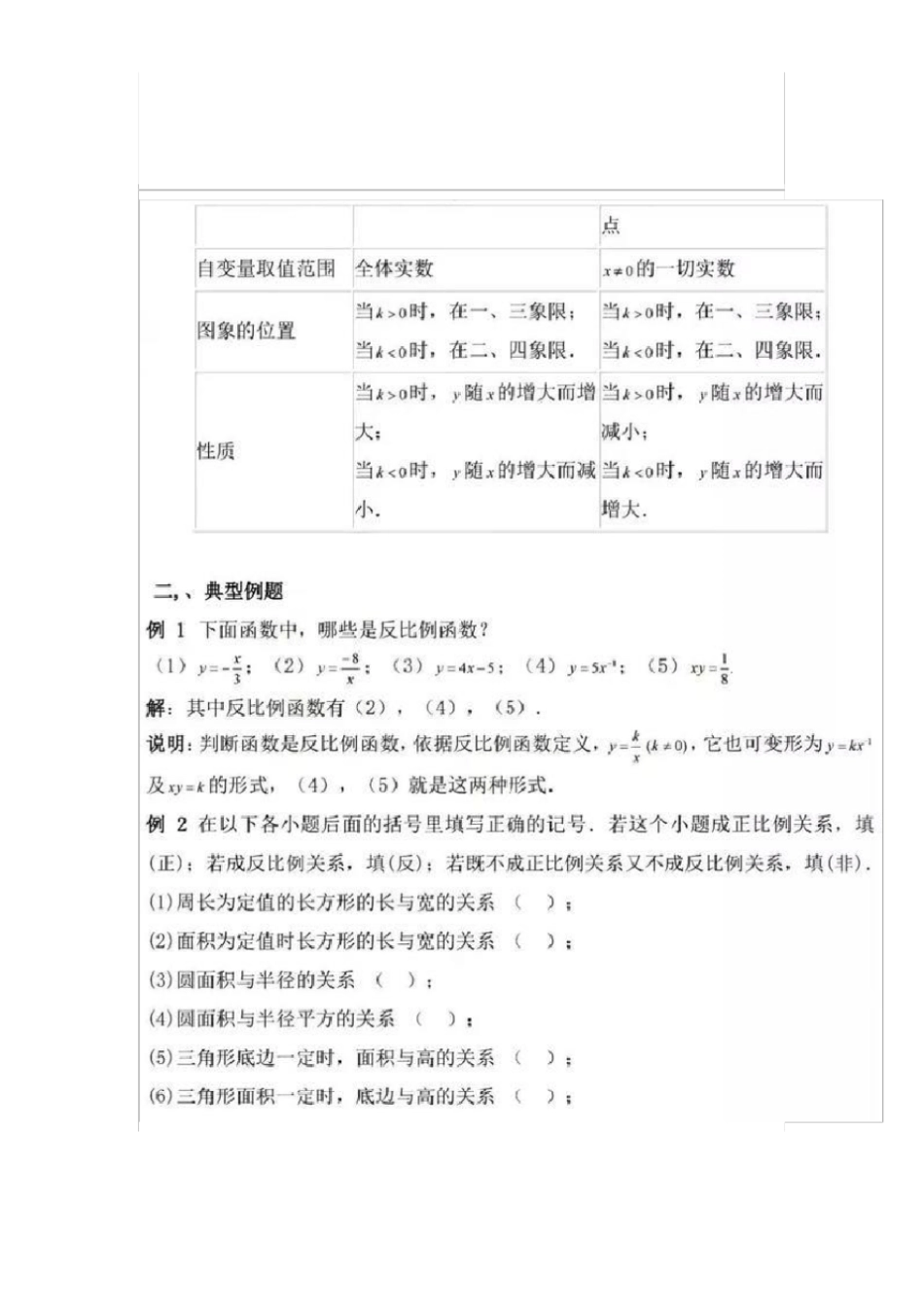 初中数学-反比例函数知识点和题型总结,数形结合思想讲解_第2页