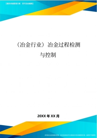 (冶金行业)冶金过程检测与控制