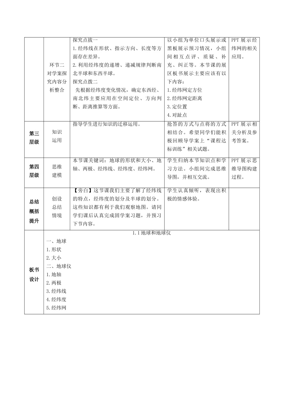 高考地理总复习 区域地理——世界地理《地球和地球仪》教案-人教版高三全册地理教案_第3页