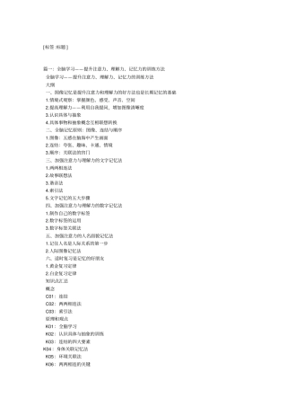 人的记忆力和理解力