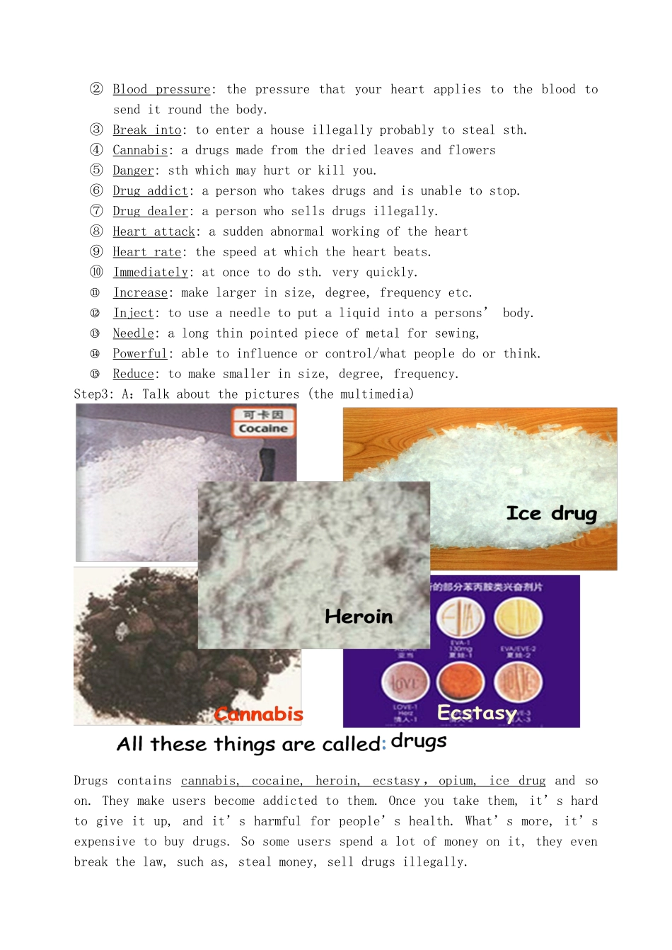 高中英语 Module 2 No Drugs教案2 外研版必修2-外研版高一必修2英语教案_第3页