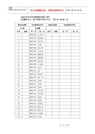7学时的电子技术基础数电实验
