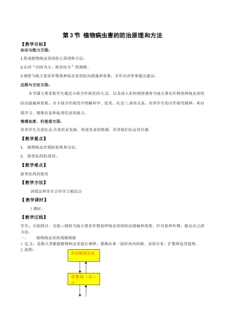 高中生物：2.3《植物病虫害的防治原理和方法》教案新人教版选修2