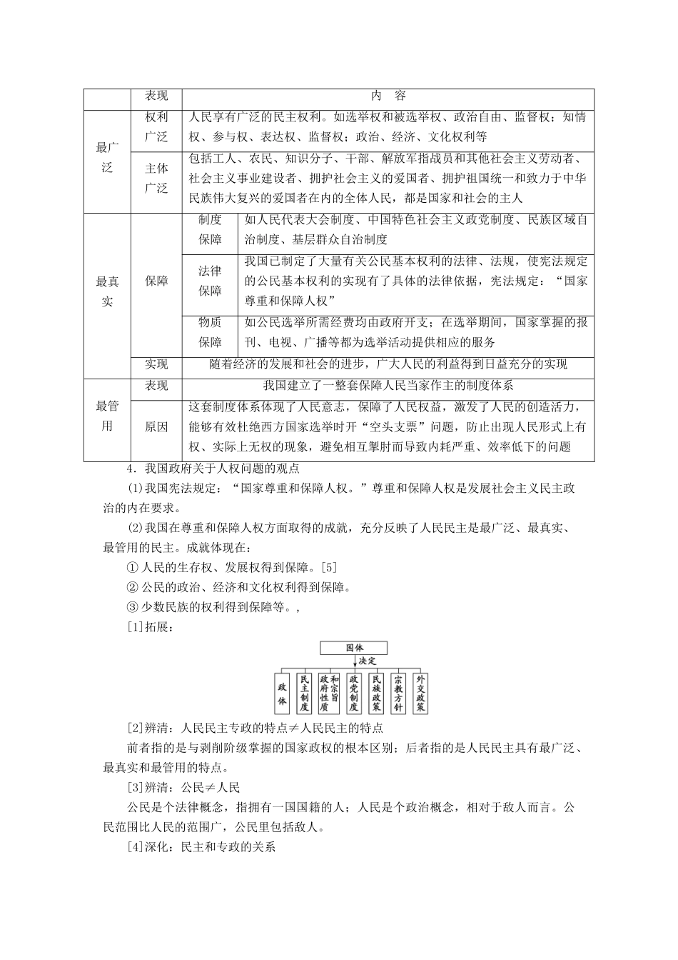 （通用版 ）高考政治新设计一轮复习 第二模块 政治生活 第一单元 公民的政治生活 第一课 生活在人民当家作主的国家讲义-人教版高三全册政治教案_第2页