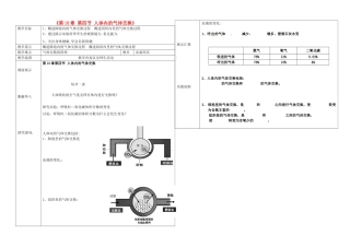 辽宁省抚顺市第二十六中学七年级生物下册《第10章 第四节 人体内的气体交换》教学案 新人教版