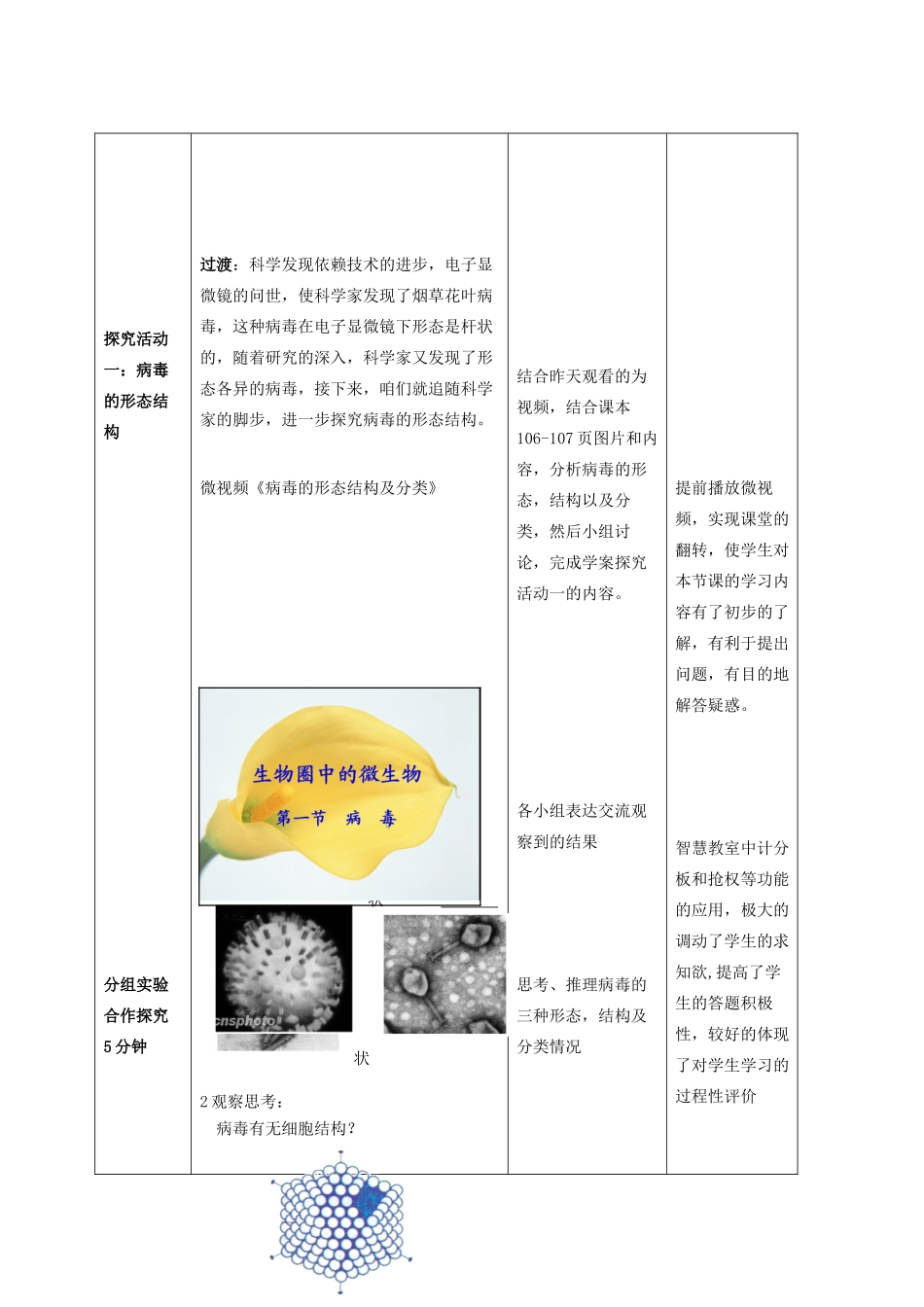 七年级生物上册 第二单元 第三章 第一节 病毒教学设计 济南版-济南版初中七年级上册生物教案_第3页