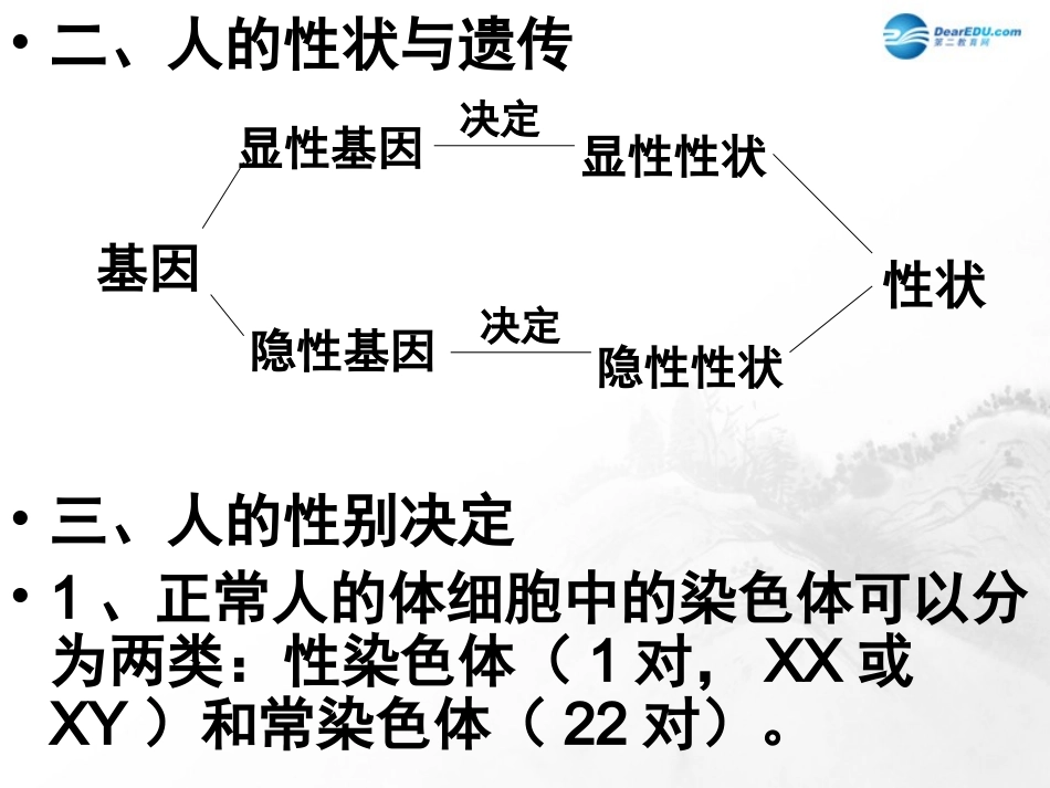 山东省临沂市蒙阴县第四中学八年级生物下册 第七单元 第二章 生物的遗传与变异复习课件 （新版）新人教版_第3页