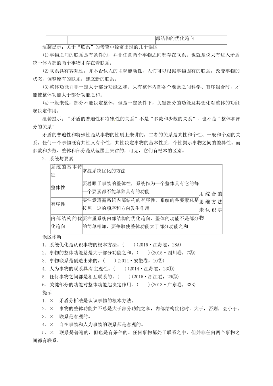 高考政治二轮专题突破 专题11 思想方法与创新意识教案-人教版高三全册政治教案_第3页