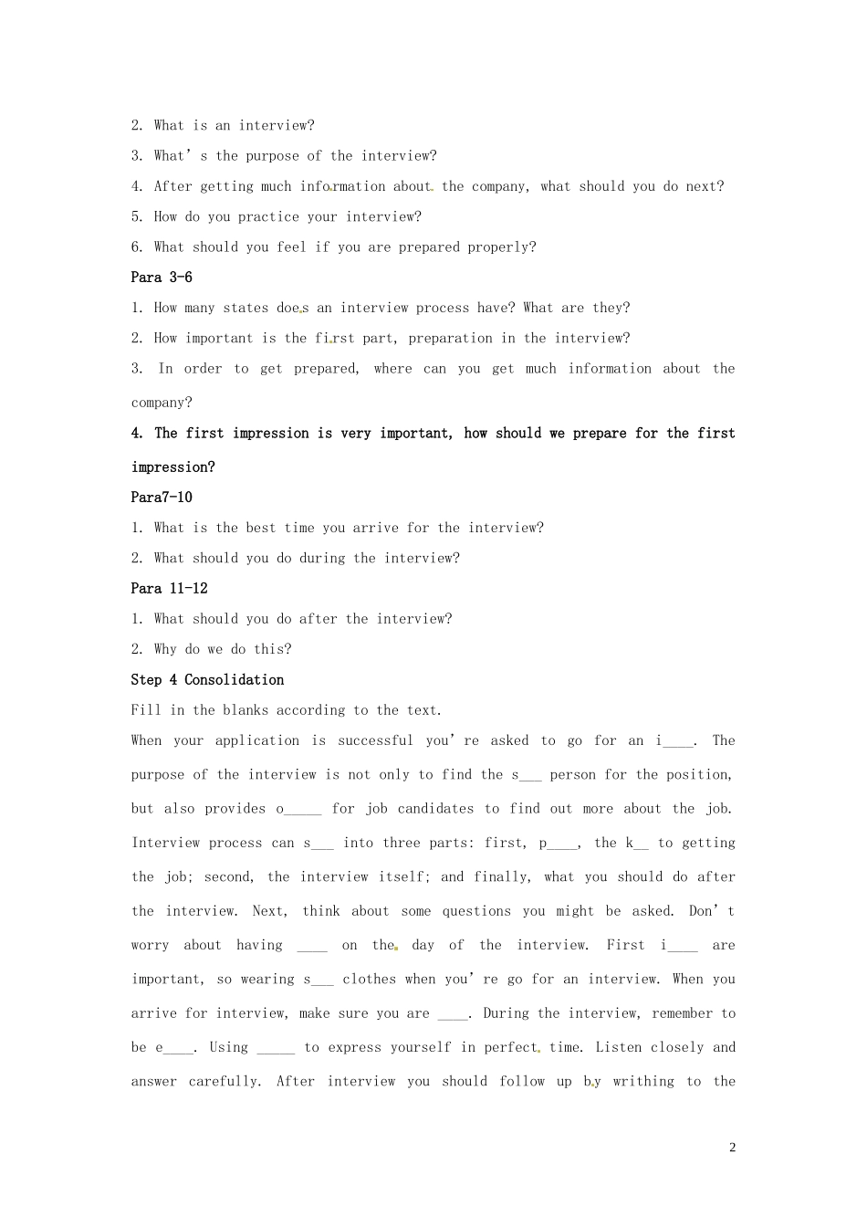 高中英语 Unit 2《Getting a job》Reading教案2 译林版选修11_第2页