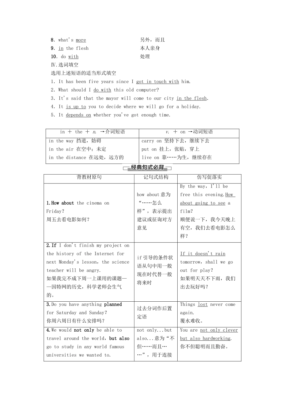 高中英语 Unit 4 Cyberspace Section Ⅳ Language Points（Ⅱ）（Lesson 2  Lesson 3）讲义 北师大版必修2-北师大版高一必修2英语教案_第2页