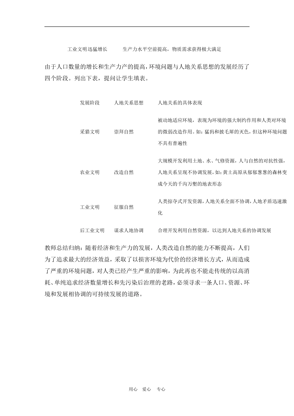 高中地理6.1　人地关系思想的演变　教案2人教版必修2_第2页