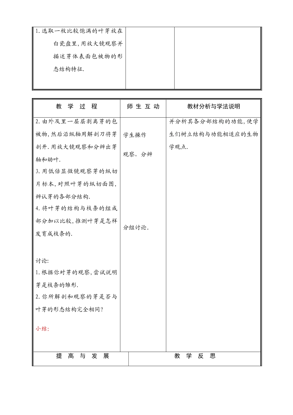 七年级生物上册 第六章 第二节营养器官的生长(二)教案 北师大版_第2页
