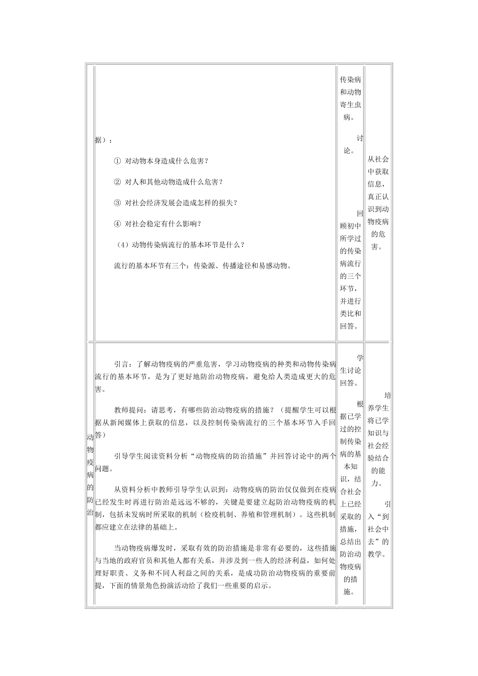 高中生物《动物疫病的控制》教案2 新人教版选修2_第3页