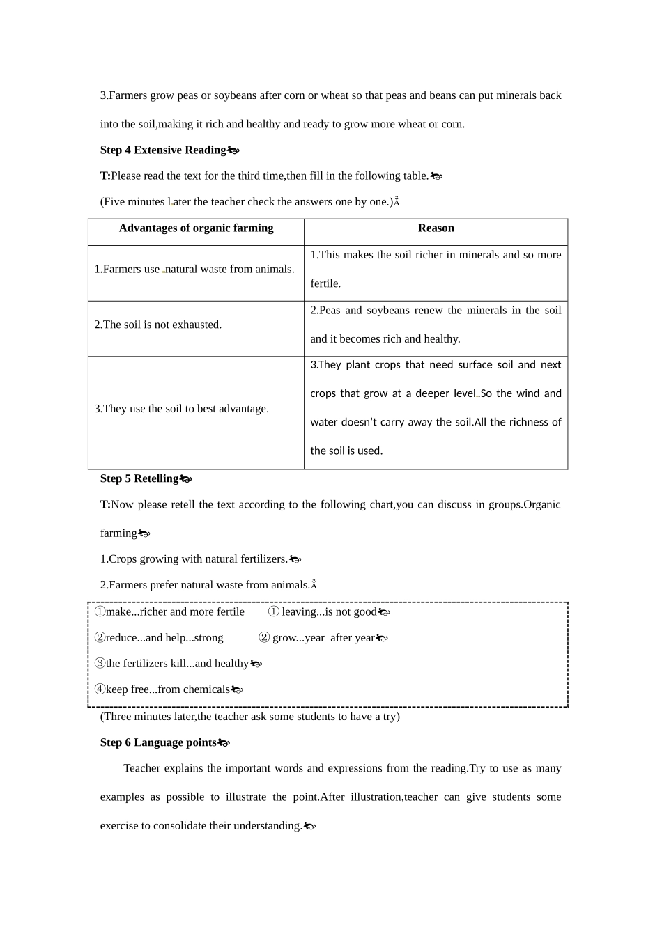 高中英语 Period 3　Extensive Reading（Unit 2 Working the land）优秀教案 新人教版必修4_第3页