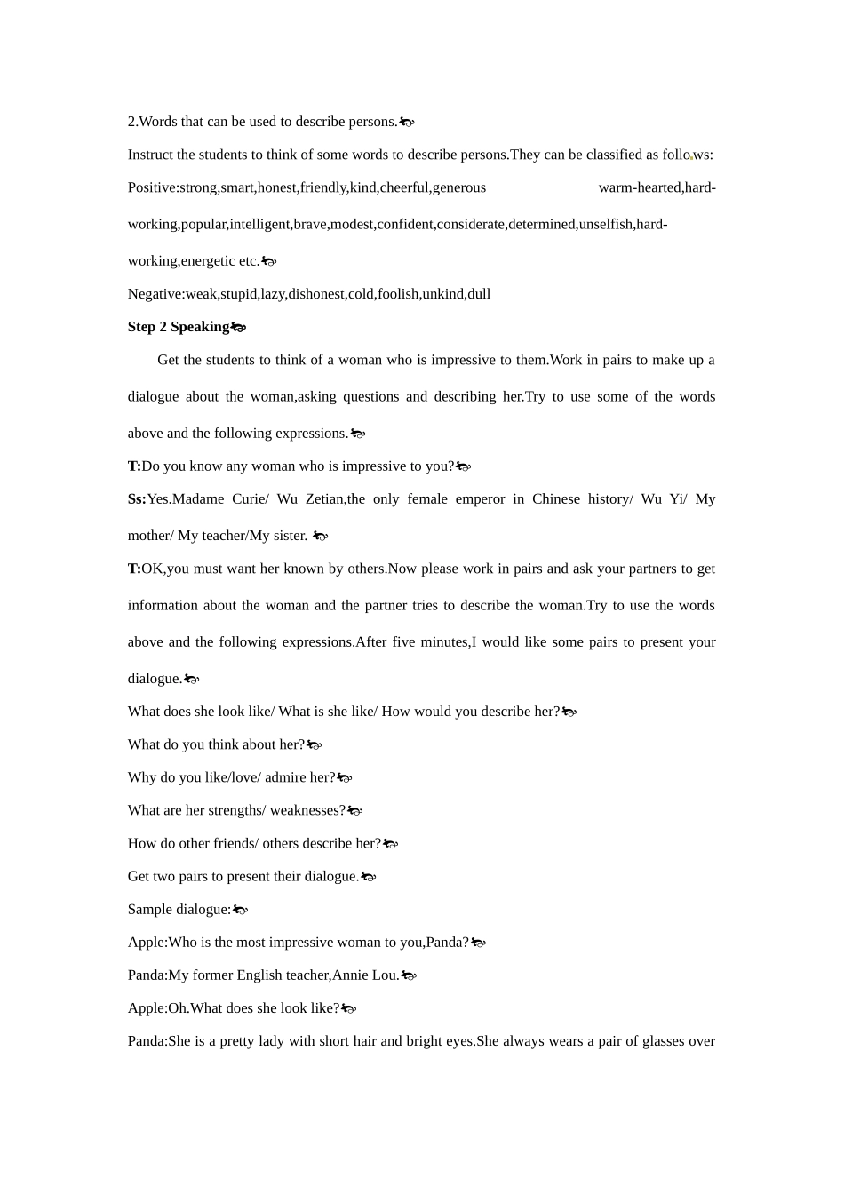 高中英语 Period 5  Speaking and Writing（Unit 1 Women of achievement）优秀教案 新人教版必修4_第3页