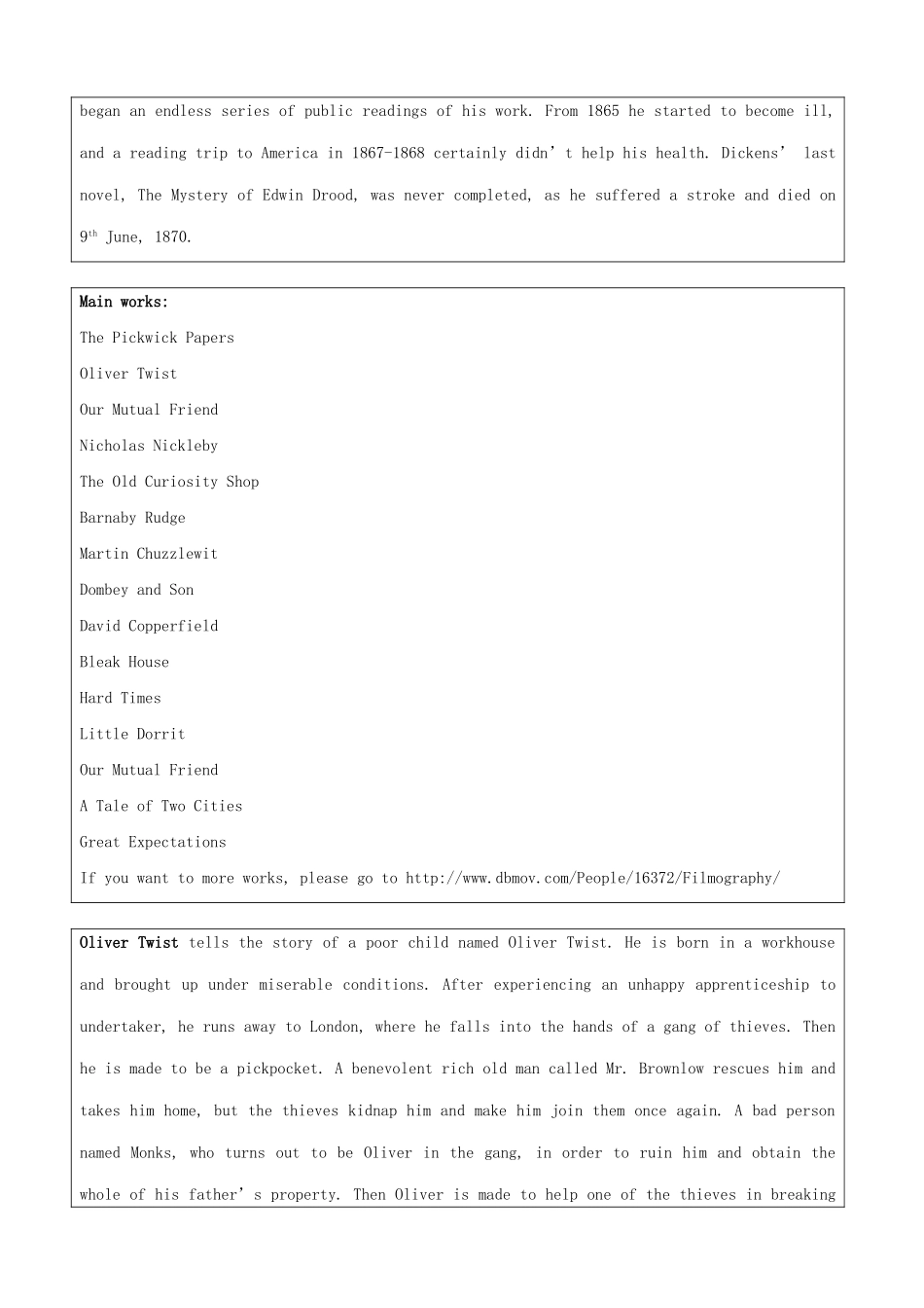 高中英语 Module 3 Literature-Task素材 外研版选修7_第2页