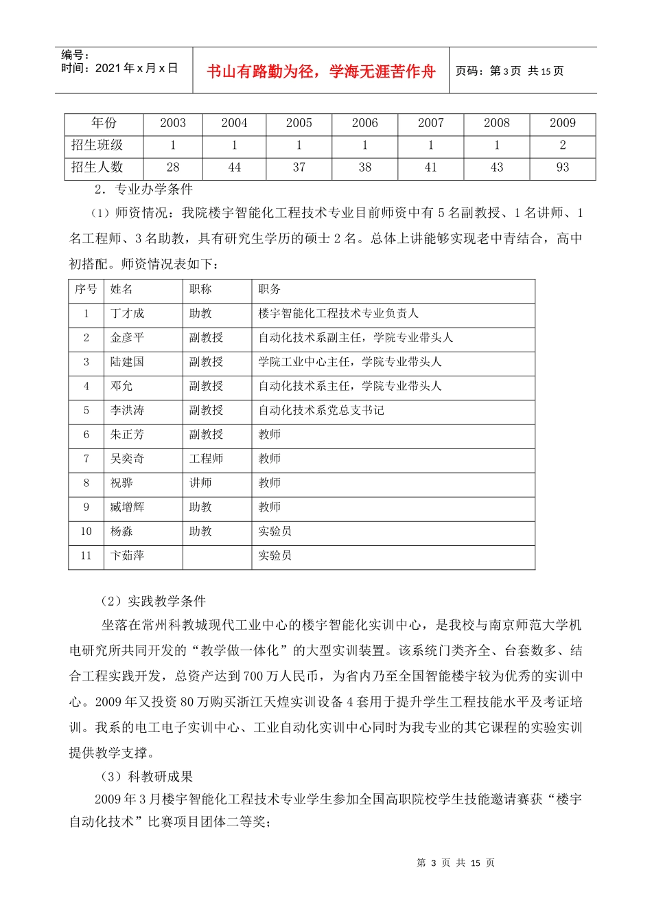 专业建设规划(楼宇智能化工程技术)_第3页
