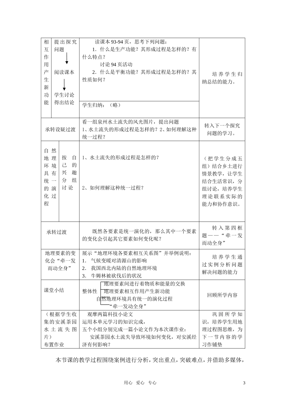高考地理《自然地理环境的整体性》说课材料 新人教版选修4_第3页