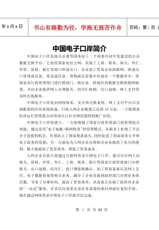 中国电子口岸说明及操作