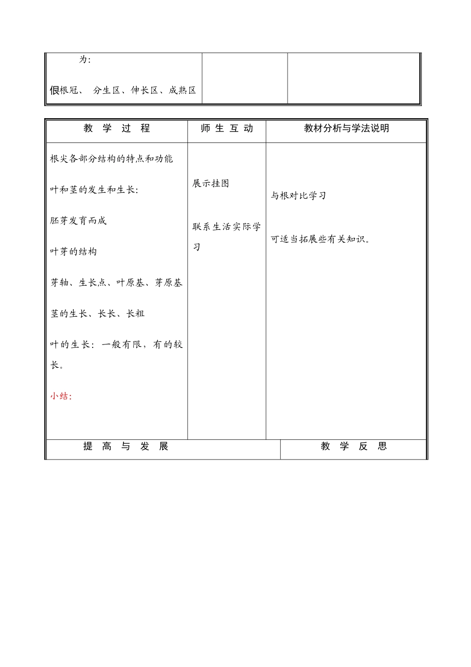 七年级生物上册 第六章 第二节营养器官的生长(三)教案 北师大版_第2页