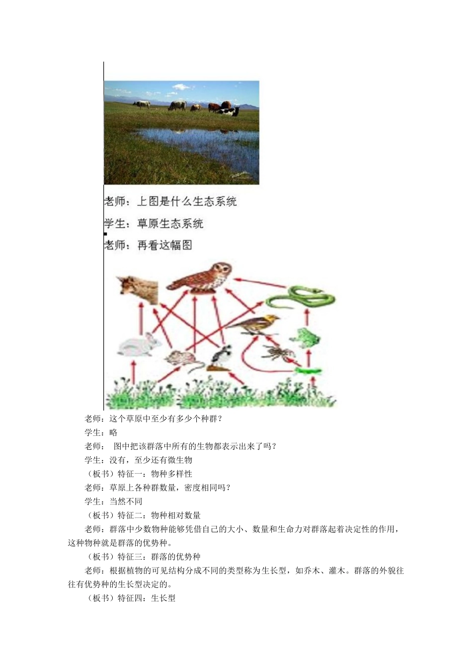 高中生物 第二单元 生物群体的稳态与调节 第二章 群落的稳态与调节 2.2.1 群落的基本特征与结构（第3课时）教案 中图版必修3-中图版高二必修3生物教案_第2页