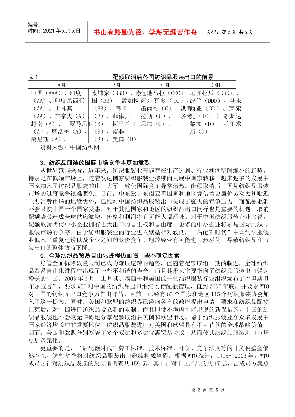 “后配额时代”的中国纺织服装业_第2页
