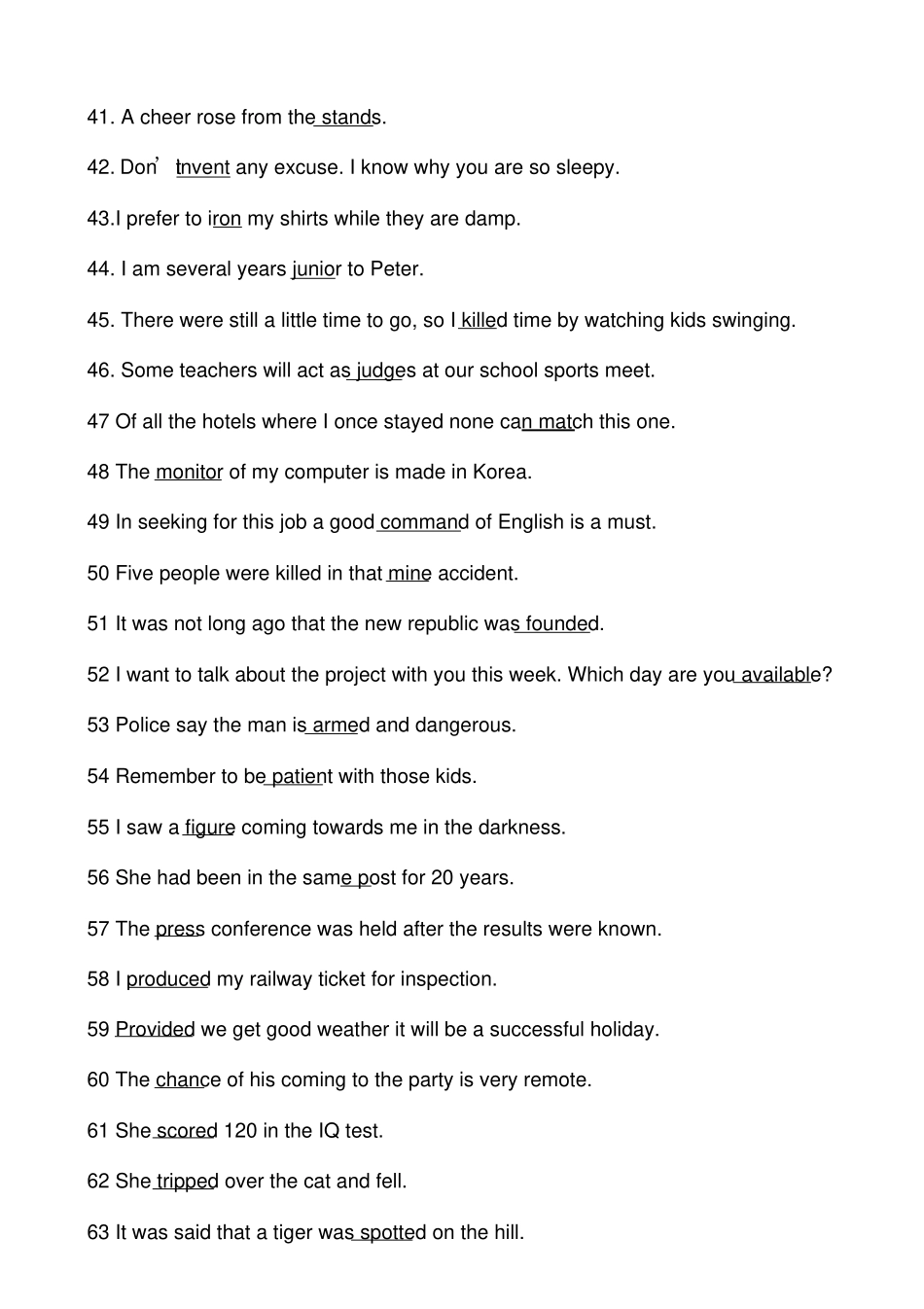 实战演练高考英语阅读理解中一词多义熟词生义_第3页