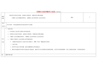 高中地理下学期第六周《传统工业区和新兴工业区》教学设计-人教版高中全册地理教案