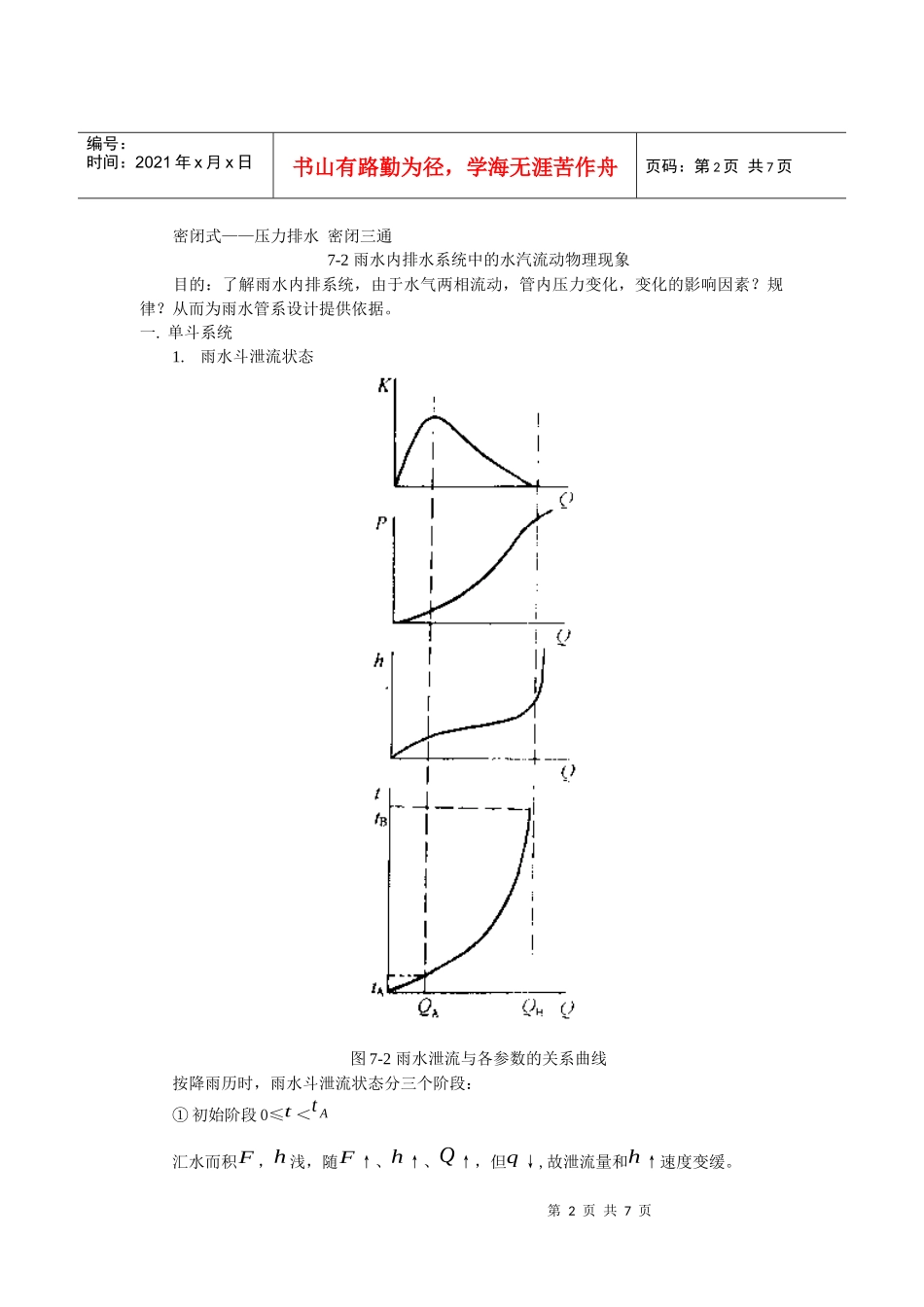 《建筑给水排水工程》教案-建筑雨水排水_第2页