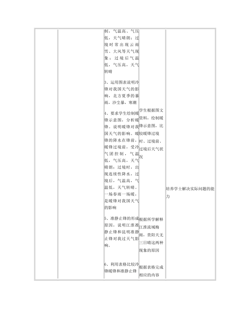 高中地理上学期《常见天气系统》教学设计-人教版高中全册地理教案_第3页