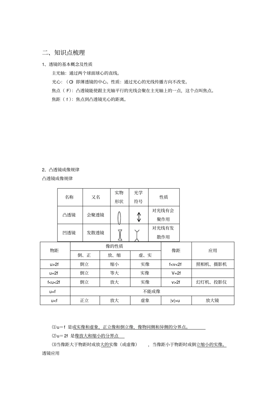 (完整版)人教版初中物理透镜及其应用讲义_第3页